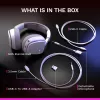 Glorious Gaming Glorious GHS Eternal - auriculares gaming estéreo RGB para PC, PS5, PS4, Switch - drivers angulares ajustados individualmente, micrófono extraíble ajustable y cristalino, USB-C - duraderos, comodidad para todo el día y la noche - blanco
