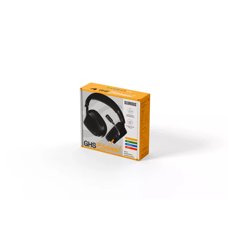 Glorious Gaming Glorious GHS Eternal - auriculares gaming estéreo para PC, PS5, PS4, Xbox, Switch - drivers angulares ajustados específicamente, micrófono extraíble ajustable y cristalino, 3,5 mm - robustos, comodidad para todo el día y la noche - negro