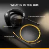 Glorious Gaming Glorious GHS Eternal - auriculares gaming estéreo para PC, PS5, PS4, Xbox, Switch - drivers angulares ajustados específicamente, micrófono extraíble ajustable y cristalino, 3,5 mm - robustos, comodidad para todo el día y la noche - negro