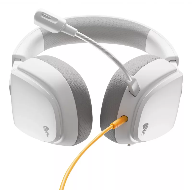 Glorious Gaming Glorious GHS Eternal - auriculares gaming estéreo para PC, PS5, PS4, Xbox, Switch - drivers angulares ajustados específicamente, micrófono extraíble ajustable y cristalino, 3,5 mm - duraderos, comodidad para todo el día y la noche - blanco