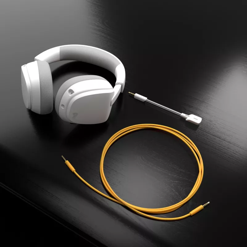 Glorious Gaming Glorious GHS Eternal - auriculares gaming estéreo para PC, PS5, PS4, Xbox, Switch - drivers angulares ajustados específicamente, micrófono extraíble ajustable y cristalino, 3,5 mm - duraderos, comodidad para todo el día y la noche - blanco