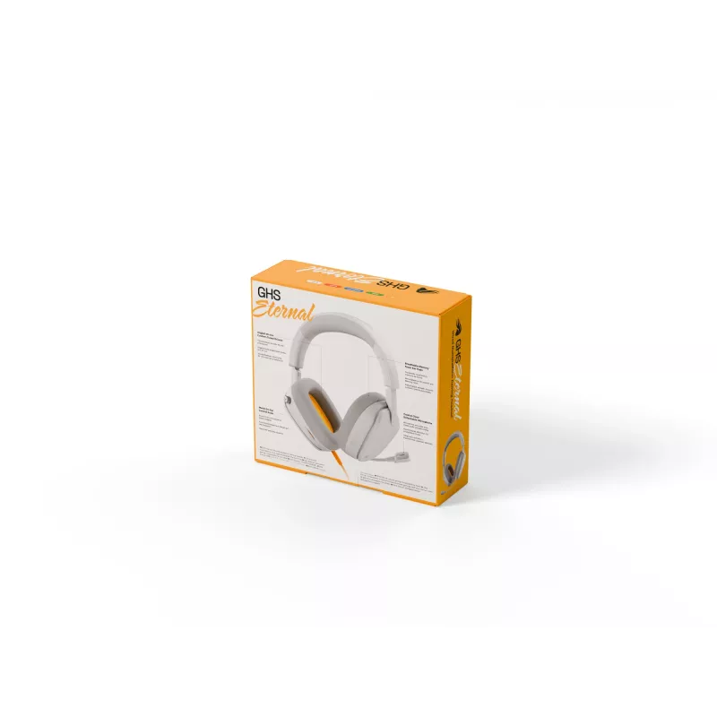 Glorious Gaming Glorious GHS Eternal - auriculares gaming estéreo para PC, PS5, PS4, Xbox, Switch - drivers angulares ajustados específicamente, micrófono extraíble ajustable y cristalino, 3,5 mm - duraderos, comodidad para todo el día y la noche - blanco