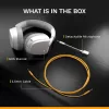 Glorious Gaming Glorious GHS Eternal - auriculares gaming estéreo para PC, PS5, PS4, Xbox, Switch - drivers angulares ajustados específicamente, micrófono extraíble ajustable y cristalino, 3,5 mm - duraderos, comodidad para todo el día y la noche - blanco