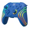 Mando con cable e inalámbrico Turtle Beach Afterglow Wave azul para Nintendo Switch 2 – Bluetooth/USB-C, RGB, batería integrada de 20 horas, cable de 3 m