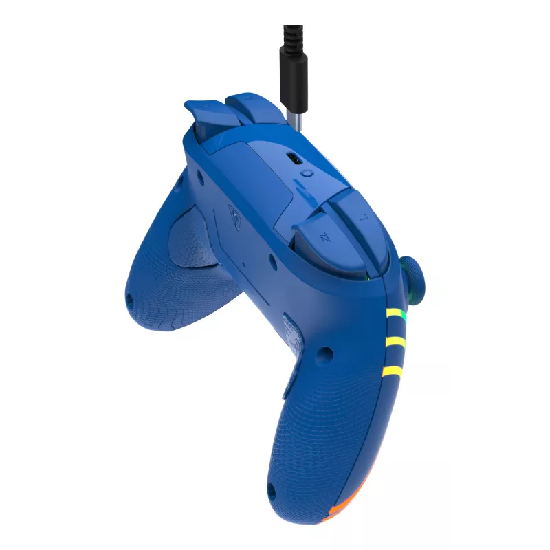 Mando con cable e inalámbrico Turtle Beach Afterglow Wave azul para Nintendo Switch 2 – Bluetooth/USB-C, RGB, batería integrada de 20 horas, cable de 3 m