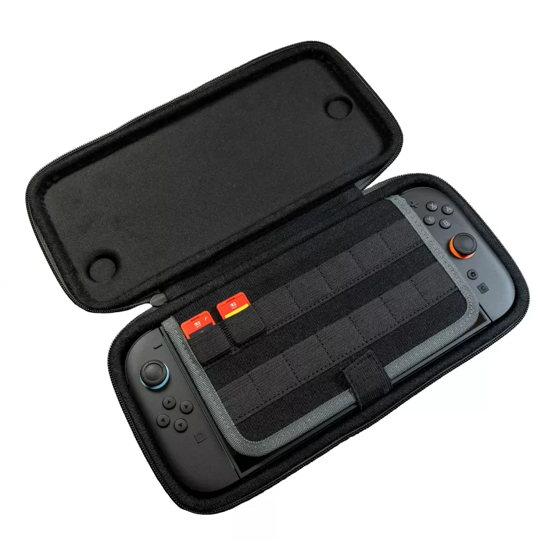 Funda de transporte Turtle Beach PlayTrek funda delgada para Nintendo Switch 2 — antracita negro, 290×58×145 mm