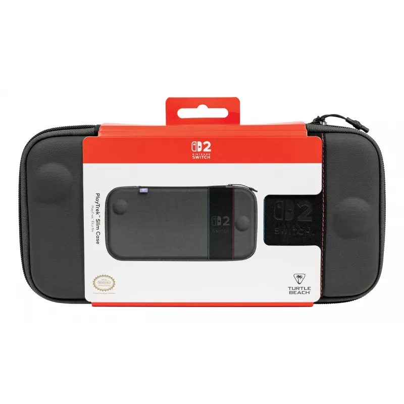 Funda de transporte Turtle Beach PlayTrek funda delgada para Nintendo Switch 2 — antracita negro, 290×58×145 mm