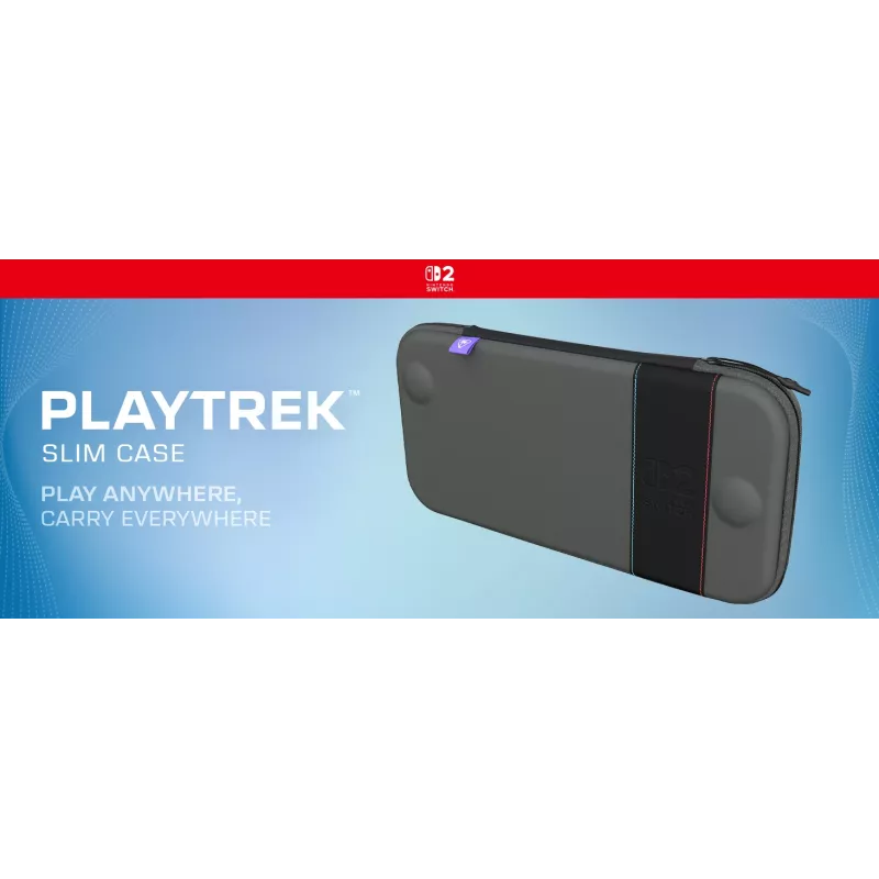 Funda de transporte Turtle Beach PlayTrek funda delgada para Nintendo Switch 2 — antracita negro, 290×58×145 mm