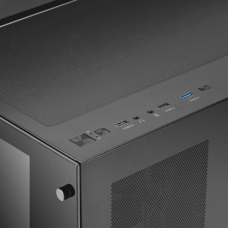 Mars Gaming MCV3 negro Custom XXL torre gaming E-ATX con ventana frontal y lateral de vidrio templado estructura modular de doble cámara