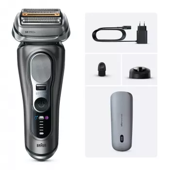 Afeitadora de lámina Braun Series 9 Pro+ 9625s – grafito, 5 cabezales de afeitado, batería de Li‑Ion, recortadora, húmedo y seco