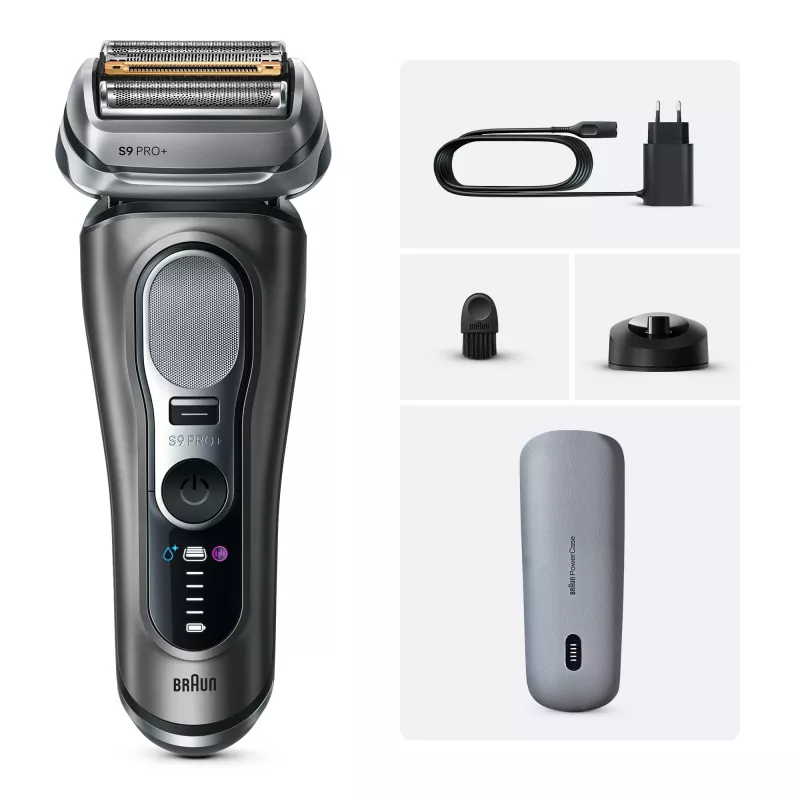 Afeitadora de lámina Braun Series 9 Pro+ 9625s – grafito, 5 cabezales de afeitado, batería de Li‑Ion, recortadora, húmedo y seco