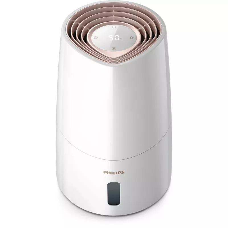 Humidificador Philips HU3916/10 3 L ultrasónico, 25 W, blanco/oro rosa, 250×250×375 mm
