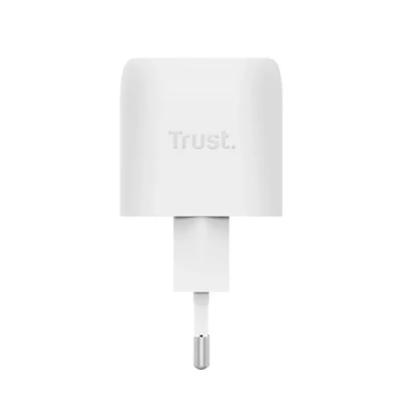 Cargador Trust Maxo 30W USB-C GaN cargador de interior carga rápida Blanco