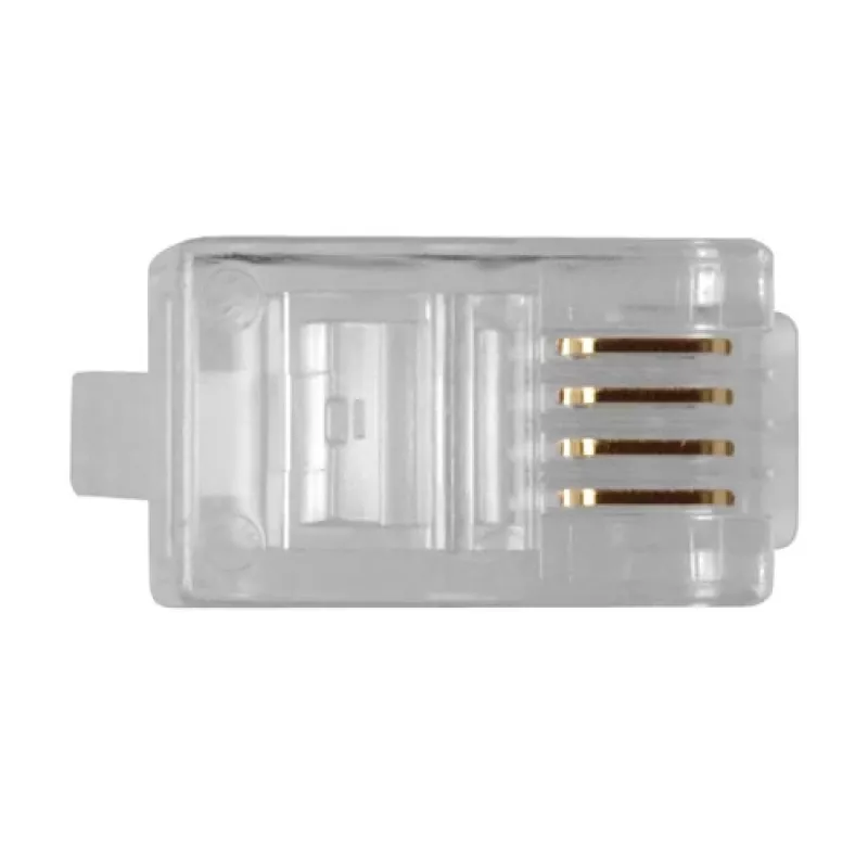 Conector modular ACT RJ10 (4P/4C) para cable plano