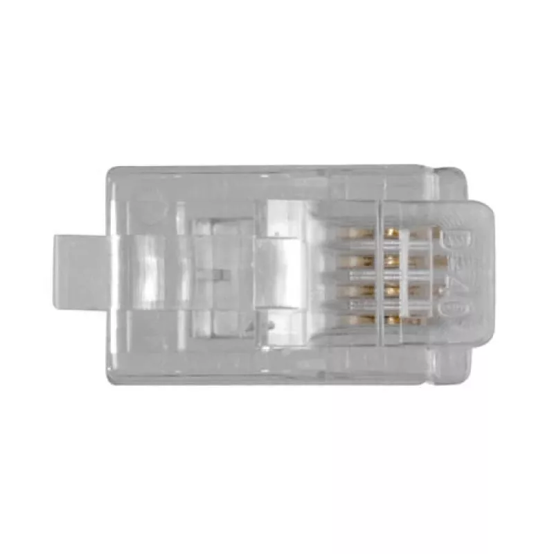 Conector modular ACT RJ10 (4P/4C) para cable plano