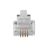 Conector modular ACT RJ11 (4P/4C) para cable plano