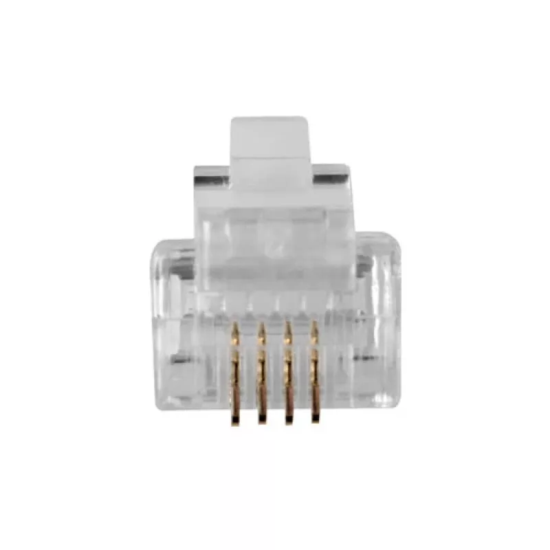 Conector modular ACT RJ11 (4P/4C) para cable plano