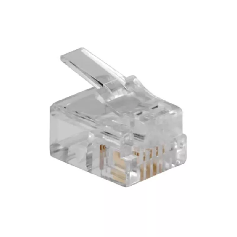 Conector modular ACT RJ11 (4P/4C) para cable plano