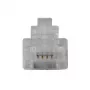 Conector modular ACT RJ11 (6P/4C) para cable redondo con conductores macizos