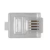 Conector modular ACT RJ11 (6P/4C) para cable redondo con conductores macizos