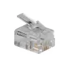 Conector modular ACT RJ11 (6P/4C) para cable redondo con conductores macizos
