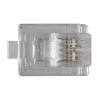 Conector modular ACT RJ11 (6P/4C) para cable redondo con conductores macizos