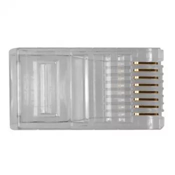 Conector modular ACT RJ45 (8P/8C) para cable redondo con conductores macizos