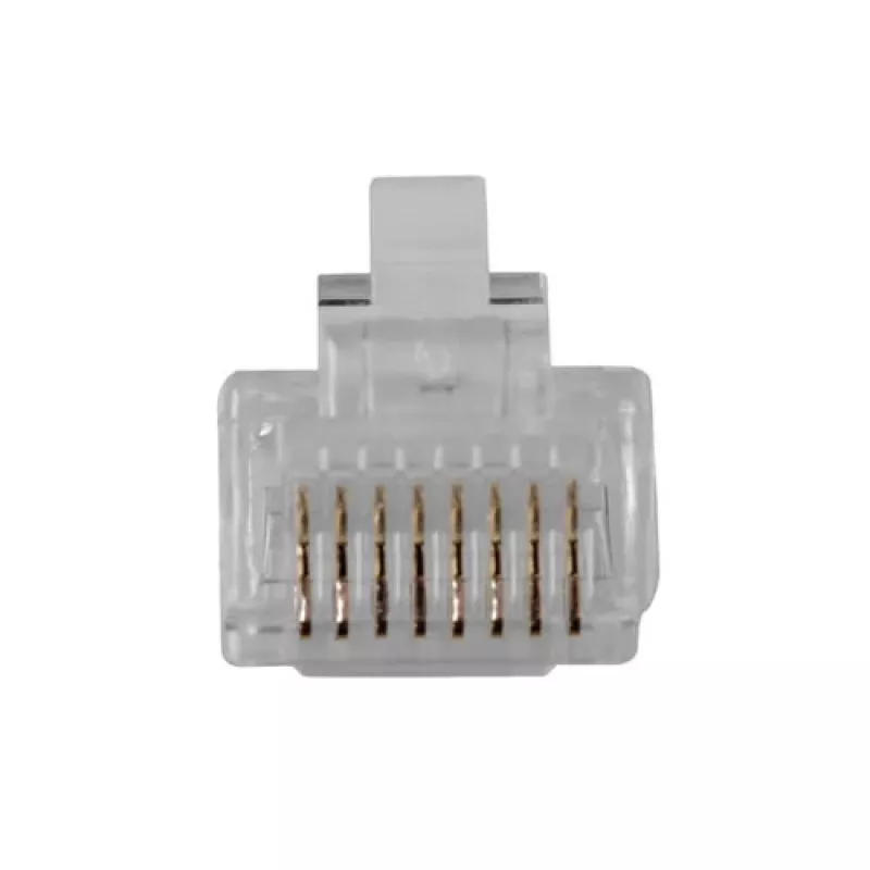 Conector modular ACT RJ45 (8P/8C) para cable redondo con conductores macizos