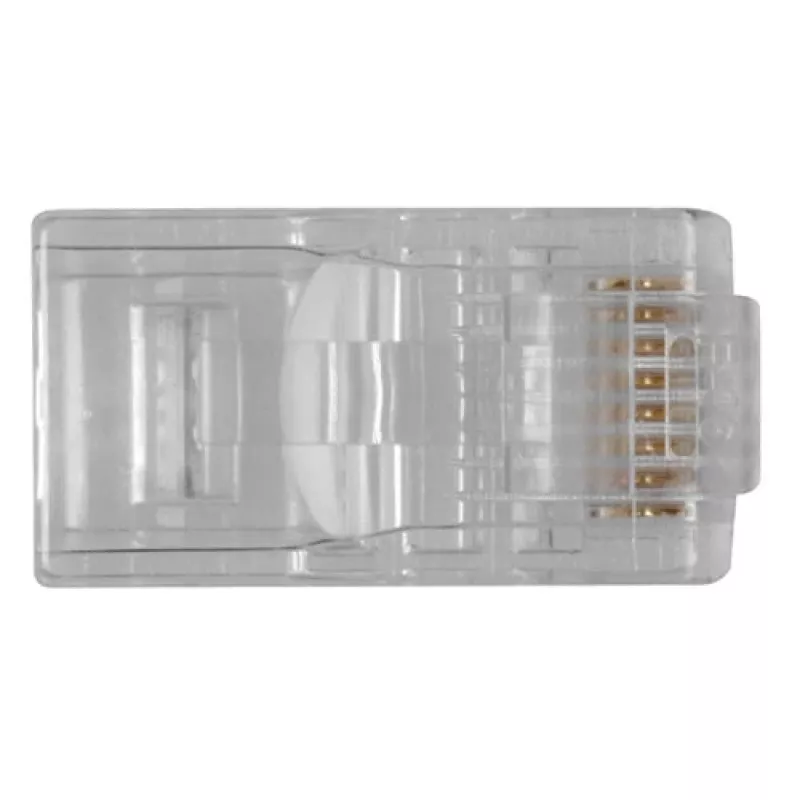 Conector modular ACT RJ45 (8P/8C) para cable redondo con conductores macizos