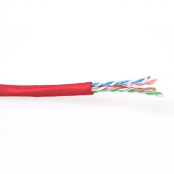 Cable de red ACT CAT6 U/UTP flexible Rojo 100 m