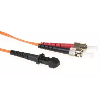 Cable de fibra óptica ACT 2 m LSZH multimodo 62,5/125 OM1 dúplex con conectores MTRJ y ST