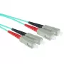 Cable de fibra óptica ACT 10 metros LSZH multimodo 50/125 OM3 dúplex con conectores SC