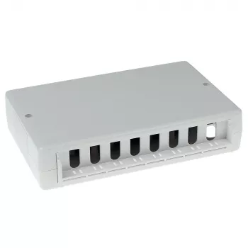Toma de superficie ACT FA6000 — caja de conexiones CAT6 sin apantallar de 8 puertos