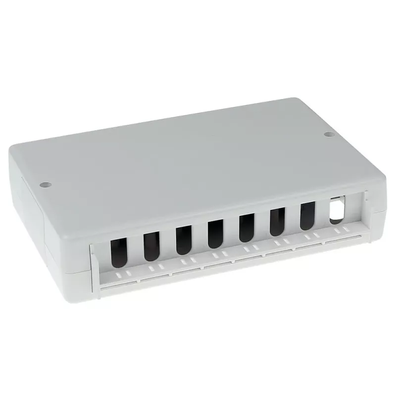 Toma de superficie ACT FA6000 — caja de conexiones CAT6 sin apantallar de 8 puertos