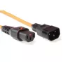 Cable de alimentación ACT C13 IEC Lock C14 naranja 3 m PC942 230V 10A