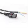 ACT Cable de alimentación C13 IEC Lock extremo abierto negro 2 m PC1025 230 V 10 A