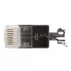 ACT Conector modular blindado RJ45 (8P/8C) CAT6A para cable redondo con conductores macizos o trenzados