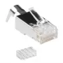 ACT Conector modular blindado RJ45 (8P/8C) CAT6A para cable redondo con conductores macizos o trenzados