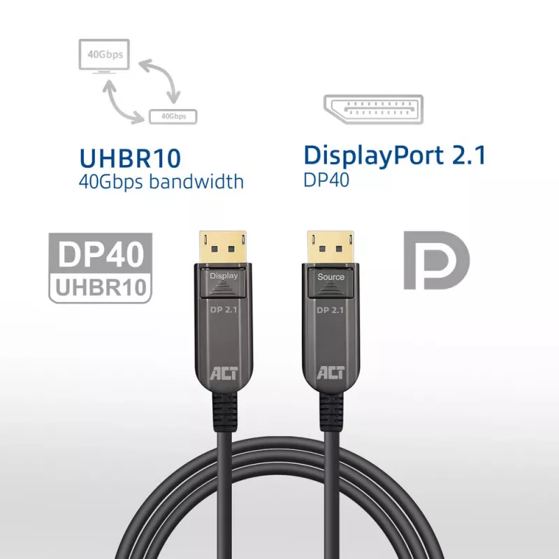 ACT Cable DisplayPort AK4174 40 m negro