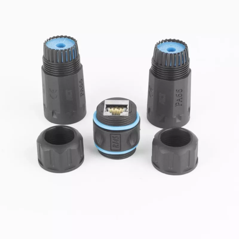 ACT Acoplador RJ45 IP68 para exterior CAT6A blindado SD6522, acoplador Ethernet en línea CAT6A blindado
