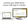 ACT Adaptador HDMI a conector hembra USB Type-C, 4K@60Hz. Longitud del cable: 0,25 m, conexión 1: USB Type-C, conexión 2: HDMI + USB. Cantidad por paquete: 1 ud.