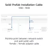 ACT Cable de instalación azul S/FTP CAT6A B2ca PoE++ 100W de 35 metros, conductor macizo, preensamblado, conector RJ45 macho – macho