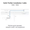ACT Cable de instalación azul S/FTP CAT6A B2ca PoE++ 100W de 35 metros, conductor macizo, preensamblado, conector RJ45 macho – macho