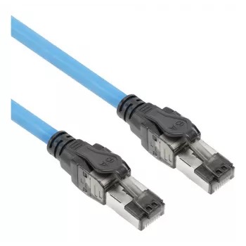 ACT Cable de instalación azul S/FTP CAT6A B2ca PoE++ 100W de 60 metros, conductor macizo, preensamblado, conector RJ45 macho – macho