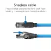 ACT Azul 75 metros S/FTP CAT6A B2ca PoE++ 100W cable de instalación sólido preensamblado, conector RJ45 macho – macho