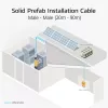 ACT Azul 75 metros S/FTP CAT6A B2ca PoE++ 100W cable de instalación sólido preensamblado, conector RJ45 macho – macho