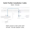 ACT CAT6A S/FTP B2ca PoE++ 100W cable de instalación sólido preensamblado FB0175