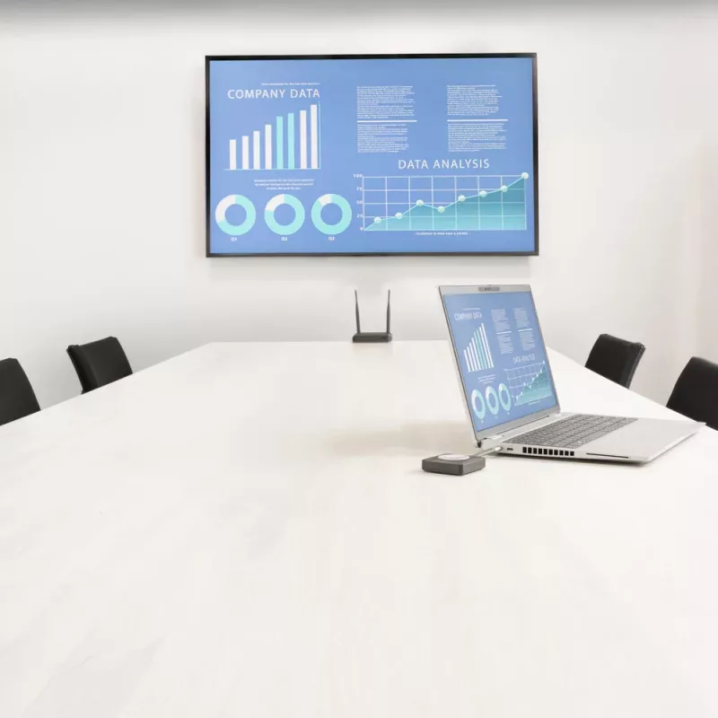 ACT Aero 4K sistema de presentación inalámbrico, sobremesa, negro, gris, 3840 x 2160, 2160p, USB Type-C, USB