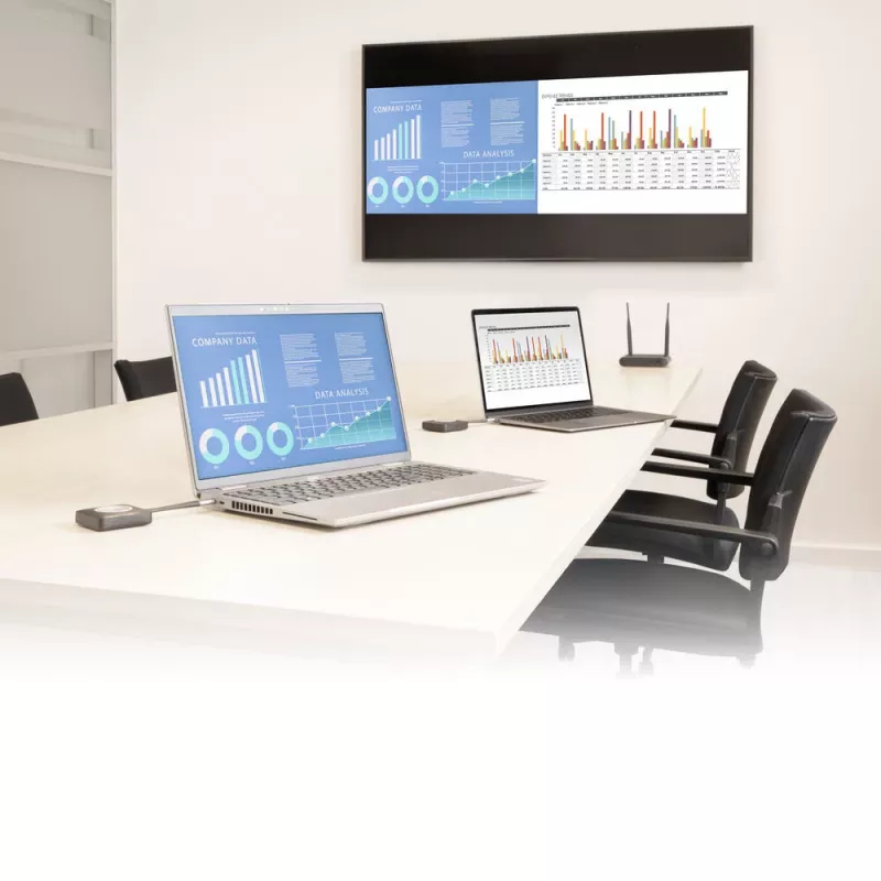 ACT Aero 4K sistema de presentación inalámbrico, sobremesa, negro, gris, 3840 x 2160, 2160p, USB Type-C, USB