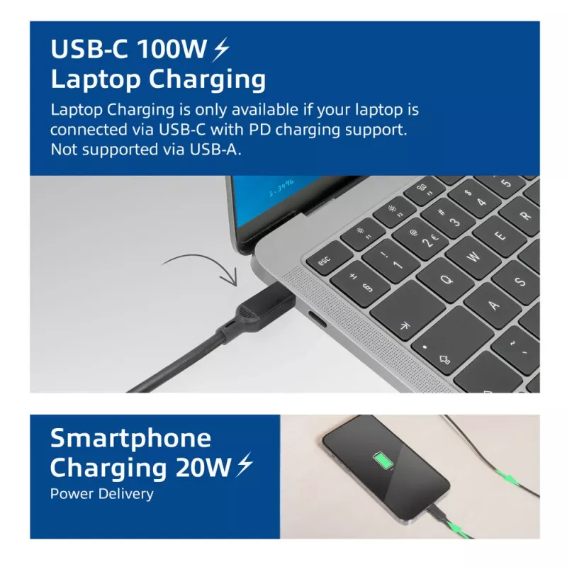 ACT Universal USB-C docking station 4K, para 3 monitores HDMI/DisplayPort, DisplayLink